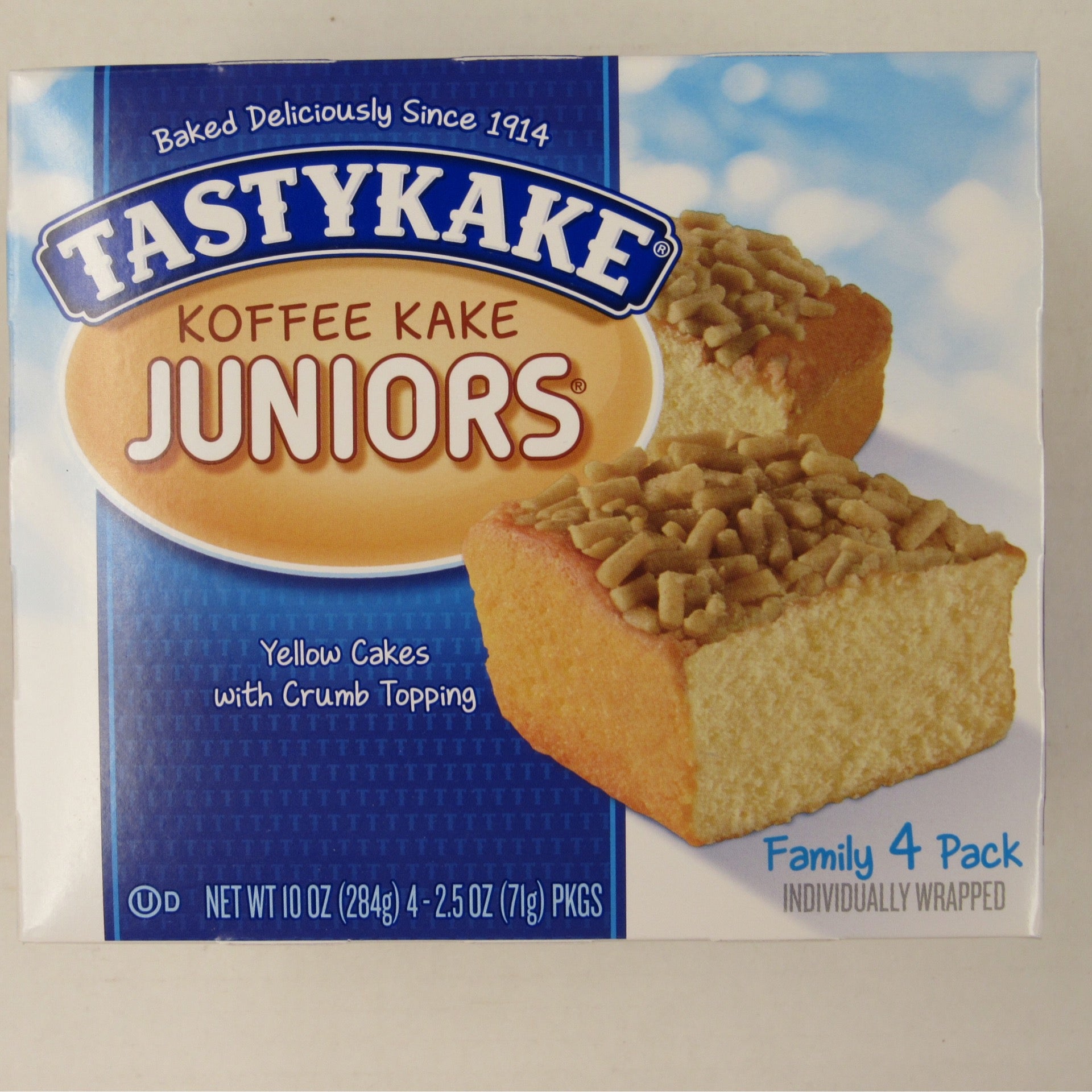 TASTYCAKE JUNIORS - COFFEE CAKE - FAMILY 4 PACK | Original